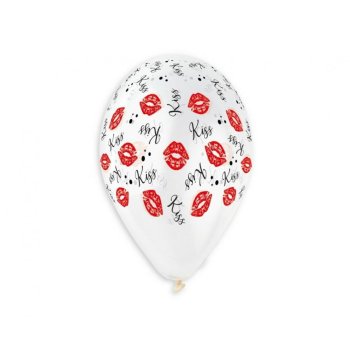 Ballon 33 cm 5 Stück - Kiss