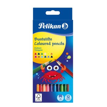 Pelikan Dreikant-Buntstifte dünn, 12er Kartonetui
