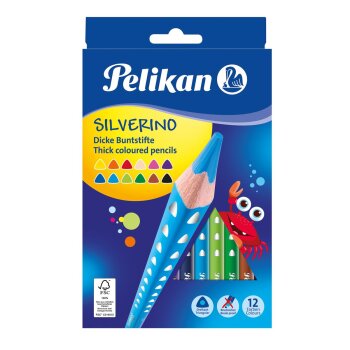 Pelikan SILVERINO - trojhranné farbičky -...