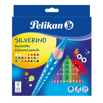 Pelikan SILVERINO - trojhranné farbičky -...