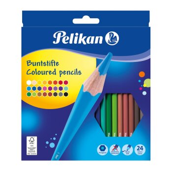 Pelikan Buntstifte Standard, sechseckig, 24er Kartonetui