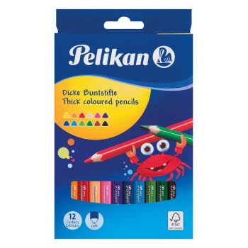 Pelikan Dreikant-Buntstifte dick, 12er Kartonetui