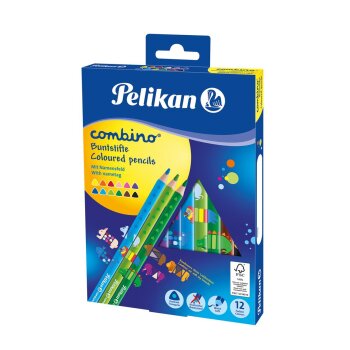 Pelikan combino trojhranné farbičky - 12 ks v...
