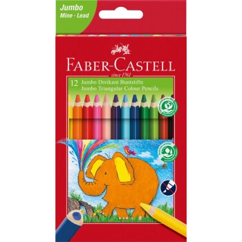 FABER-CASTELL trojhranné farbičky Jumbo - 12...
