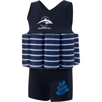 Konfidence Badeanzug Float Suit blau/weiß 1 - 2 Jahre