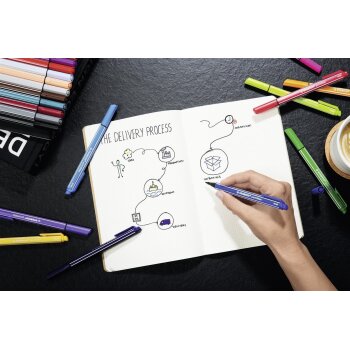 Filzschreiber - STABILO pointMax - 12er Pack - mit 12 verschiedenen Farben
