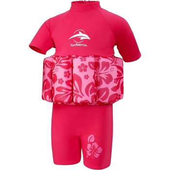 Konfidence Badeanzug Float Suit  Pink/Hibiscus 2 - 3 Jahre