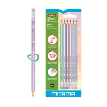 MITAMA GRAPHO Pastell Dreikant Bleistifte HB 6er