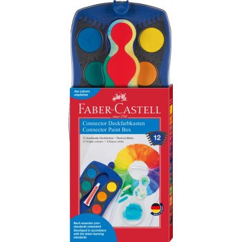 FABER-CASTELL - CONNECTOR - krycie farby - 12 farieb -...
