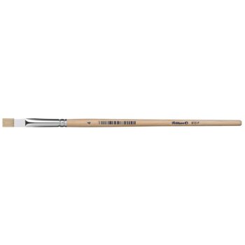Pelikan Borstenpinsel 613 F, Gr. 4, unlackierter Holzstiel