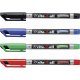 STABILO - Write-4-all - permanentný popisovač - jemný (F) hrot - 4 ks v balení - modrá, červená, zelená, čierna