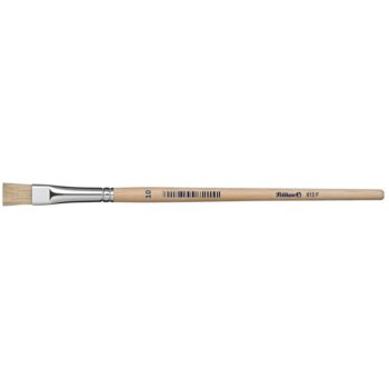Pelikan Borstenpinsel 613 F, Gr. 10, unlackierter Holzstiel