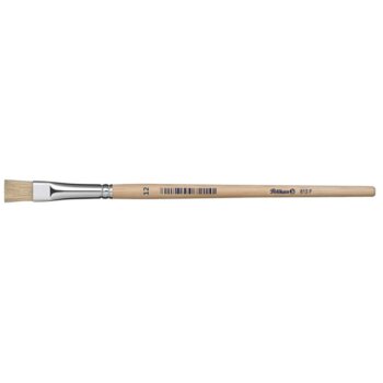 Pelikan Borstenpinsel 613 F, Gr. 12, unlackierter Holzstiel