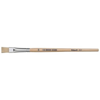 Pelikan Borstenpinsel 613 F, Gr. 16, unlackierter Holzstiel