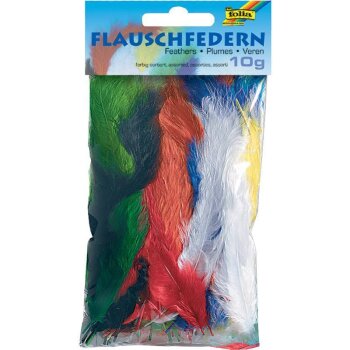 folia Flauschfedern, 10 g, farbig sortiert