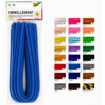 folia Chenilledraht (Pfeifenputzer), mittelblau
