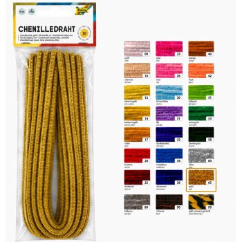folia Chenilledraht (Pfeifenputzer), gold