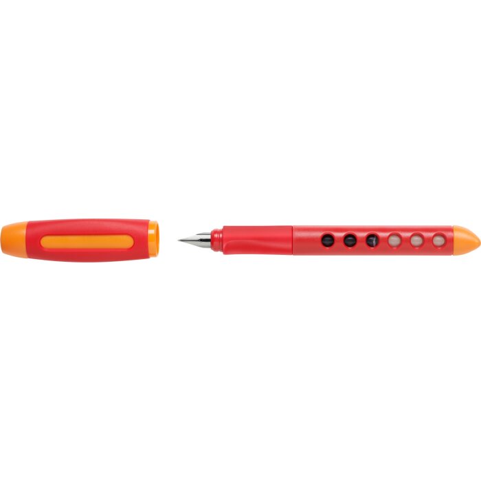FABER-CASTELL Schul-Füllhalter Scribolino, rot Linkshänder