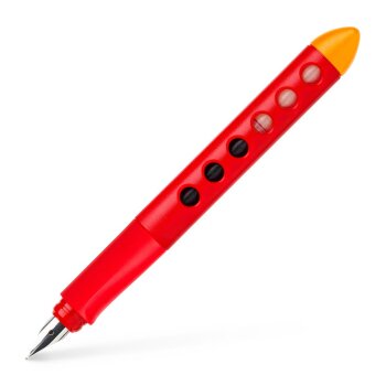FABER-CASTELL Schul-Füllhalter Scribolino, rot Linkshänder