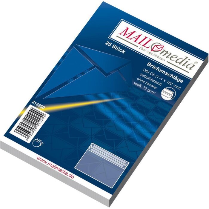 MAILmedia Briefumschlag Offset weiß, C6, ohne Fenster