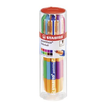 Tintenroller - STABILO pointVisco - 10er Drum - mit 10...