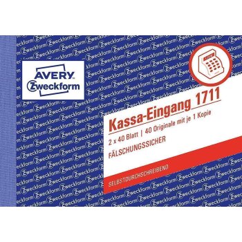AVERY Zweckform 1711 Kassa-Eingang DIN A6 quer 2x40 Blatt