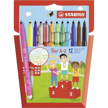 Filzstift - STABILO Trio A-Z - 12er Pack - mit 12...