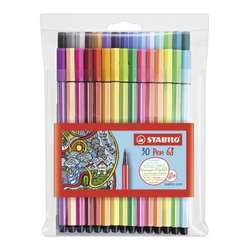 Premium-Filzstift - STABILO Pen 68 - 30er Pack - mit...