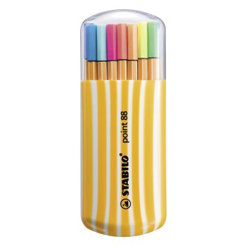 Fineliner - STABILO point 88 - 20er Pack Zebrui - 20...