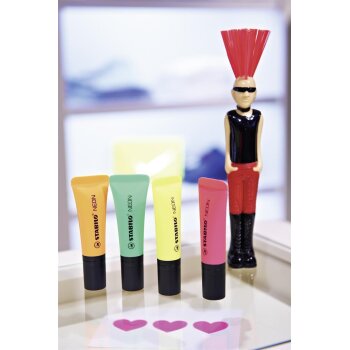 Textmarker - STABILO NEON - 5er Pack - gelb, grün, orange, pink, magenta