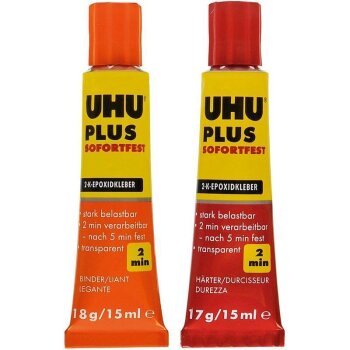 UHU 2-Komponenten-Klebstoff PLUS SOFORTFEST, 35 g in Tube