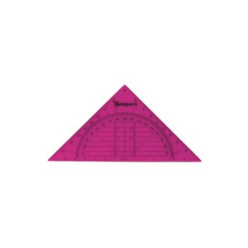 Bestpoint flexibles Geometriedreieck 14cm pink
