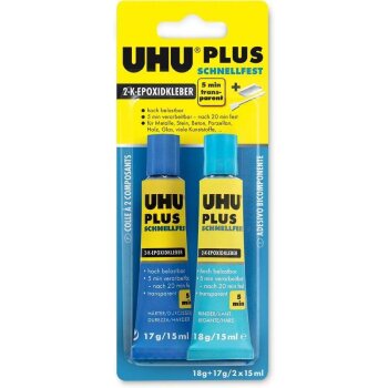 UHU 2-Komponenten-Klebstoff plus schnellfest, 35 g in Tube