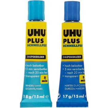 UHU 2-Komponenten-Klebstoff plus schnellfest, 35 g in Tube