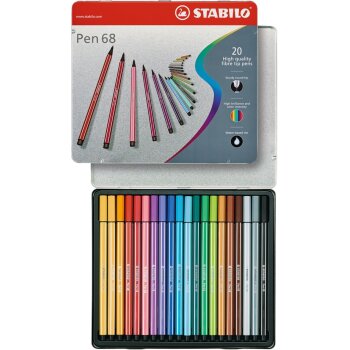 STABILO Pen 68 premium - fixky - Metal Box - 20...