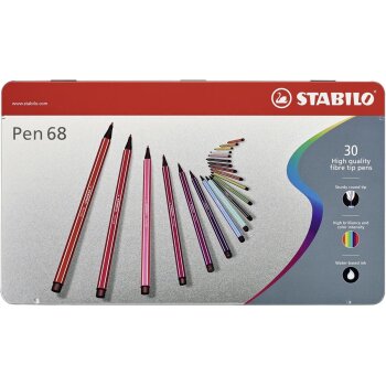 STABILO Pen 68 premium - fixky - Metal Box - 30...