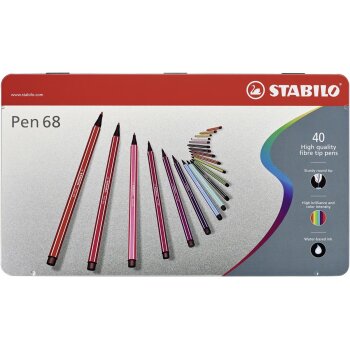 STABILO Pen 68 premium - fixky - Metal Box - 40...