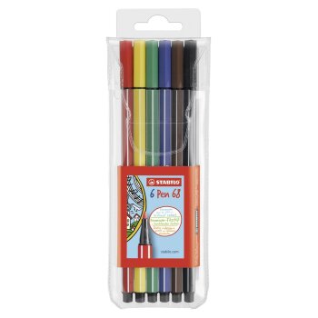 Premium-Filzstift - STABILO Pen 68 - 6er Pack - mit 6...