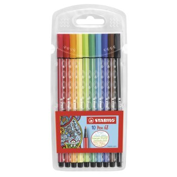 Premium-Filzstift - STABILO Pen 68 - 10er Pack - mit 10...