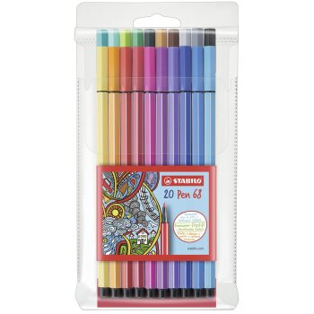 Premium-Filzstift - STABILO Pen 68 - 20er Pack - mit 20...