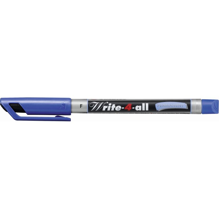 STABILO - Write-4-all - permanentný popisovač - jemný (F) hrot - samostatný - modrý