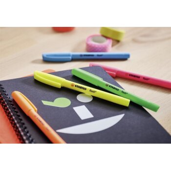 Textmarker - STABILO flash - Einzelstift - blau