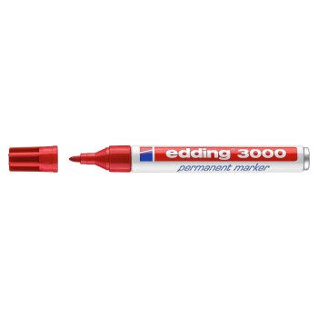 edding 3000 permanentný popisovač - červený