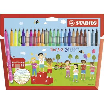 Filzstift - STABILO Trio A-Z - 24er Pack - mit 24...