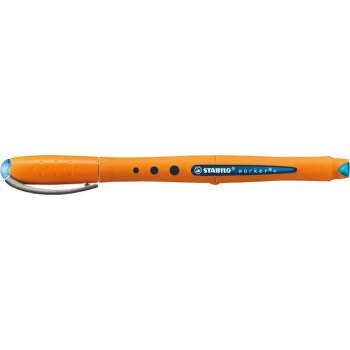 Tintenroller - STABILO worker+ - medium - 4er Pack - grün, rot, blau, schwarz
