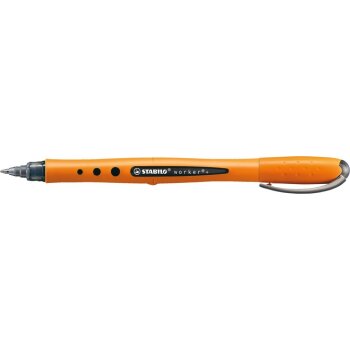 Tintenroller - STABILO worker+ - medium - 4er Pack - grün, rot, blau, schwarz