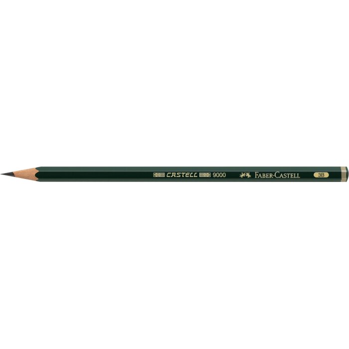 FABER-CASTELL Bleistift CASTELL 9000, Härtegrad: 3B