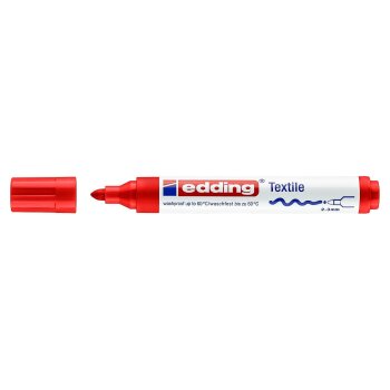 edding 4500 textilný popisovač - červený
