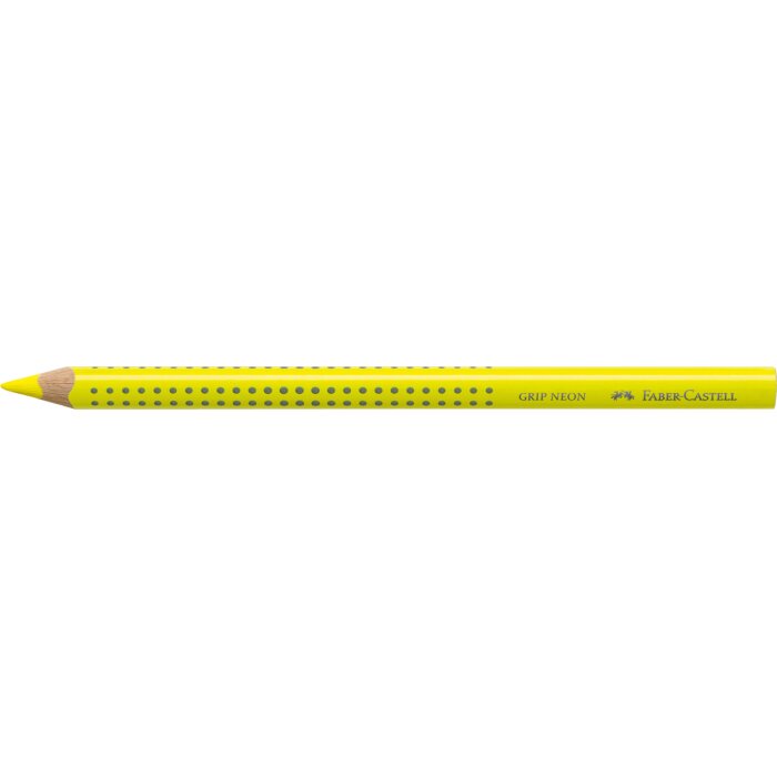 FABER-CASTELL Dreikant-Buntstift/Trockentextmarker Jumbo GRIP neongelb