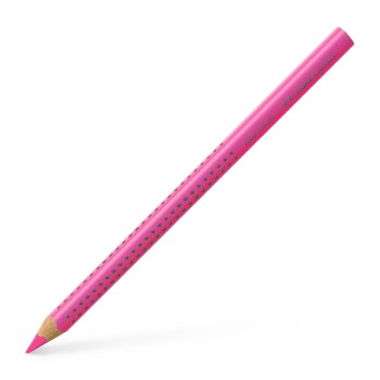 FABER-CASTELL Dreikant-Buntstift/Trockentextmarker Jumbo GRIP neonrosa